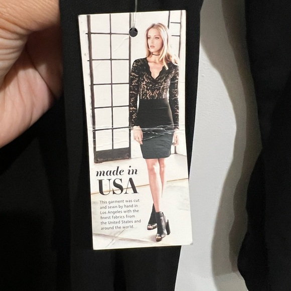 Karen Kane Elegant Black Off-Shoulder Dress - Picture 4 of 5